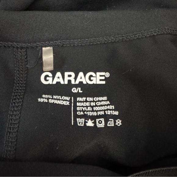 Garage One Piece Romper Athletic Workout Playsuit Solid Black Short Low Back - Picture 8 of 8